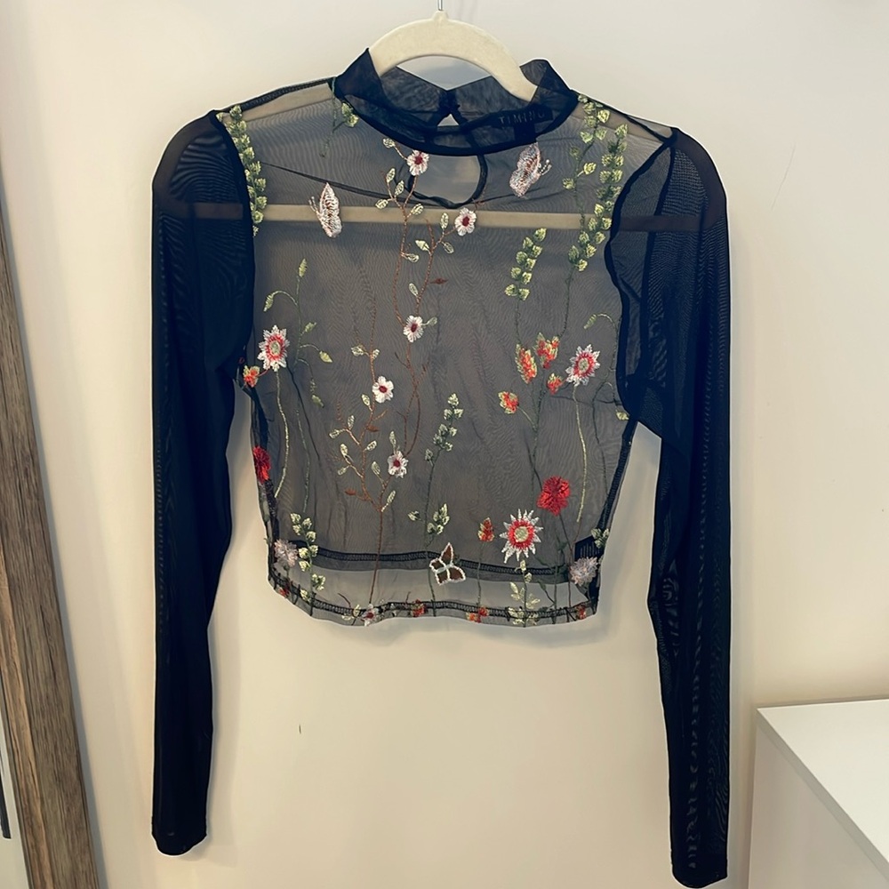 Sheer long sleeve